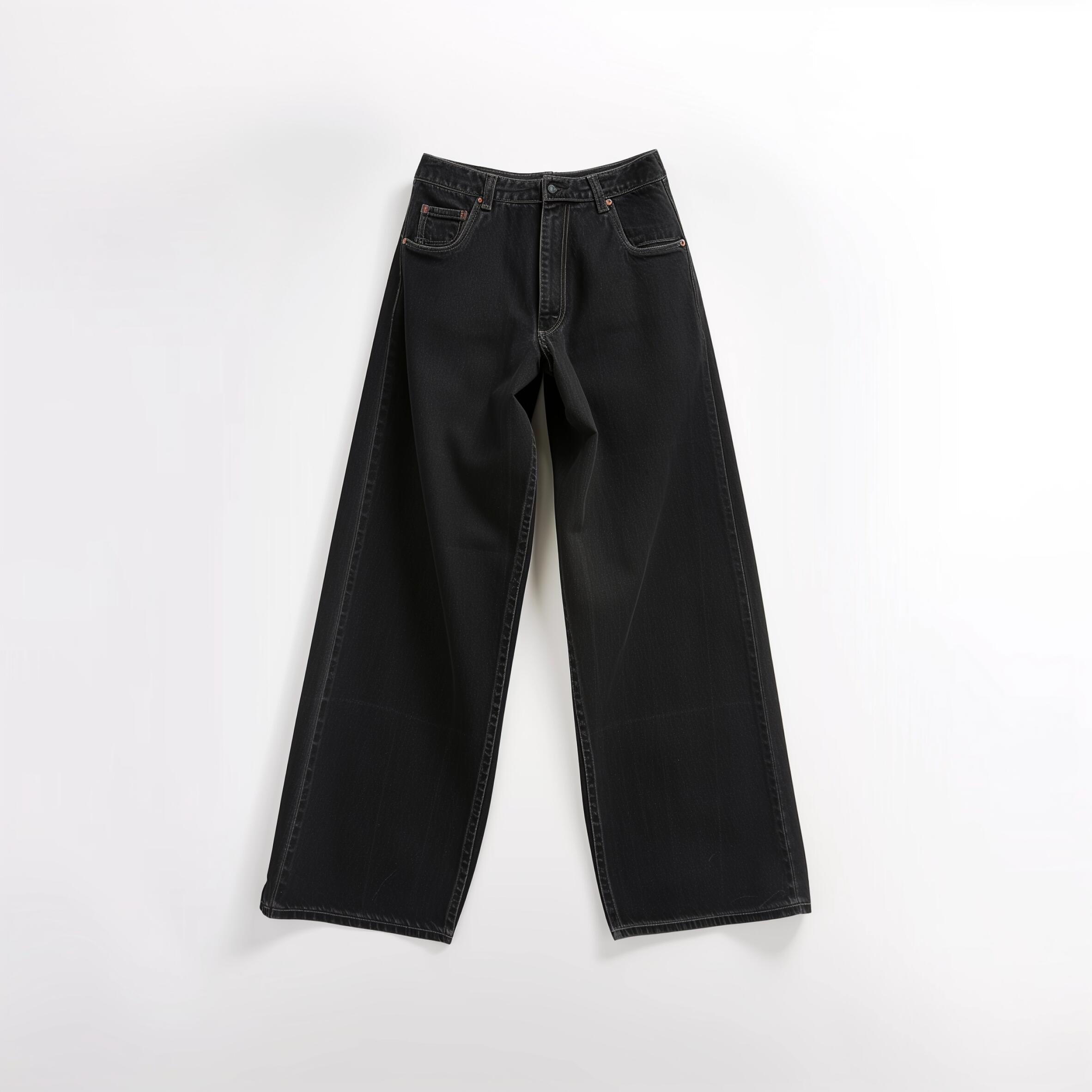 Women’s High Waist Wide Leg Black Jeans